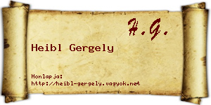 Heibl Gergely névjegykártya